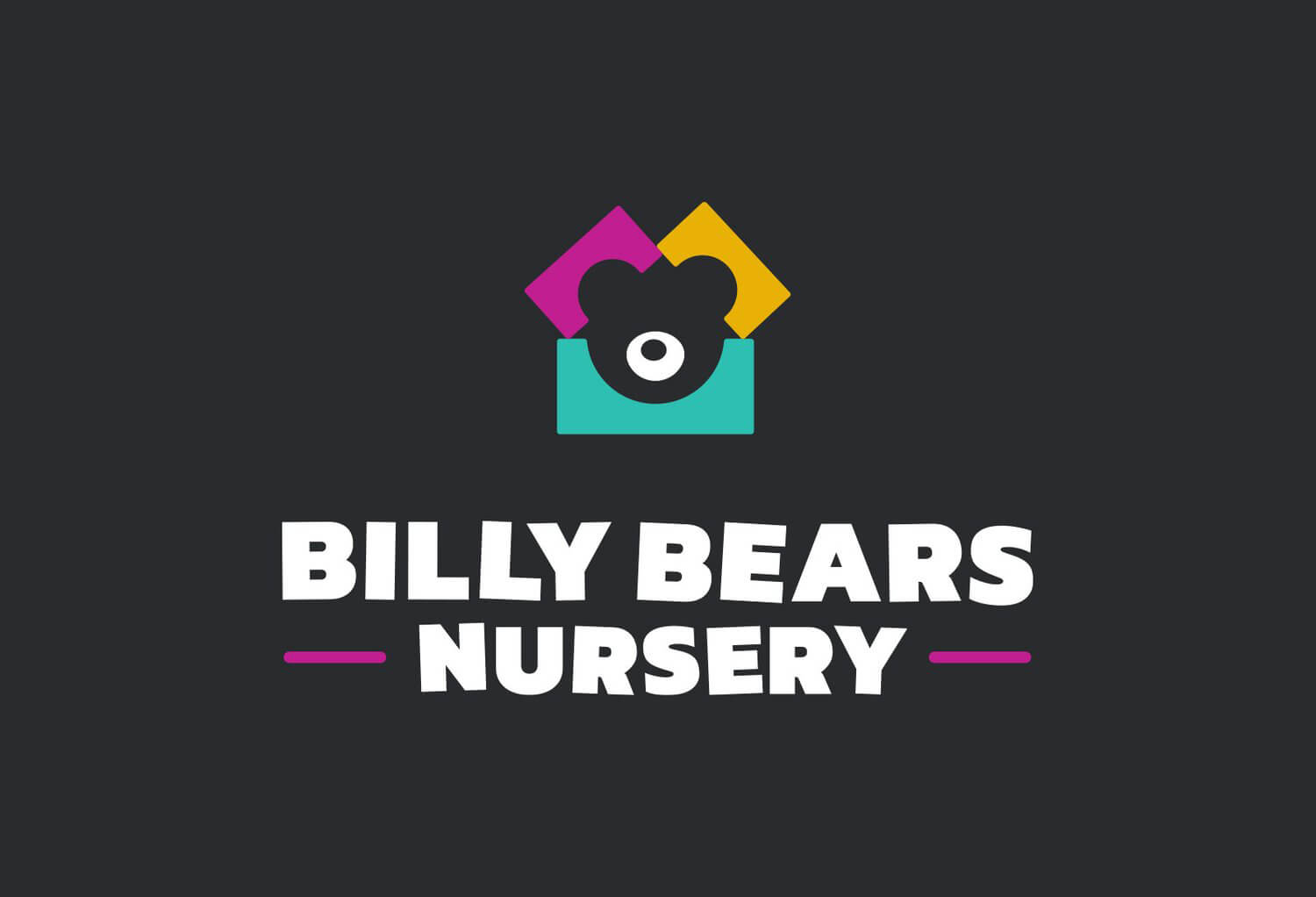 Billy Bear's Nursery: Kinderopvang logo, huisstijl, branding