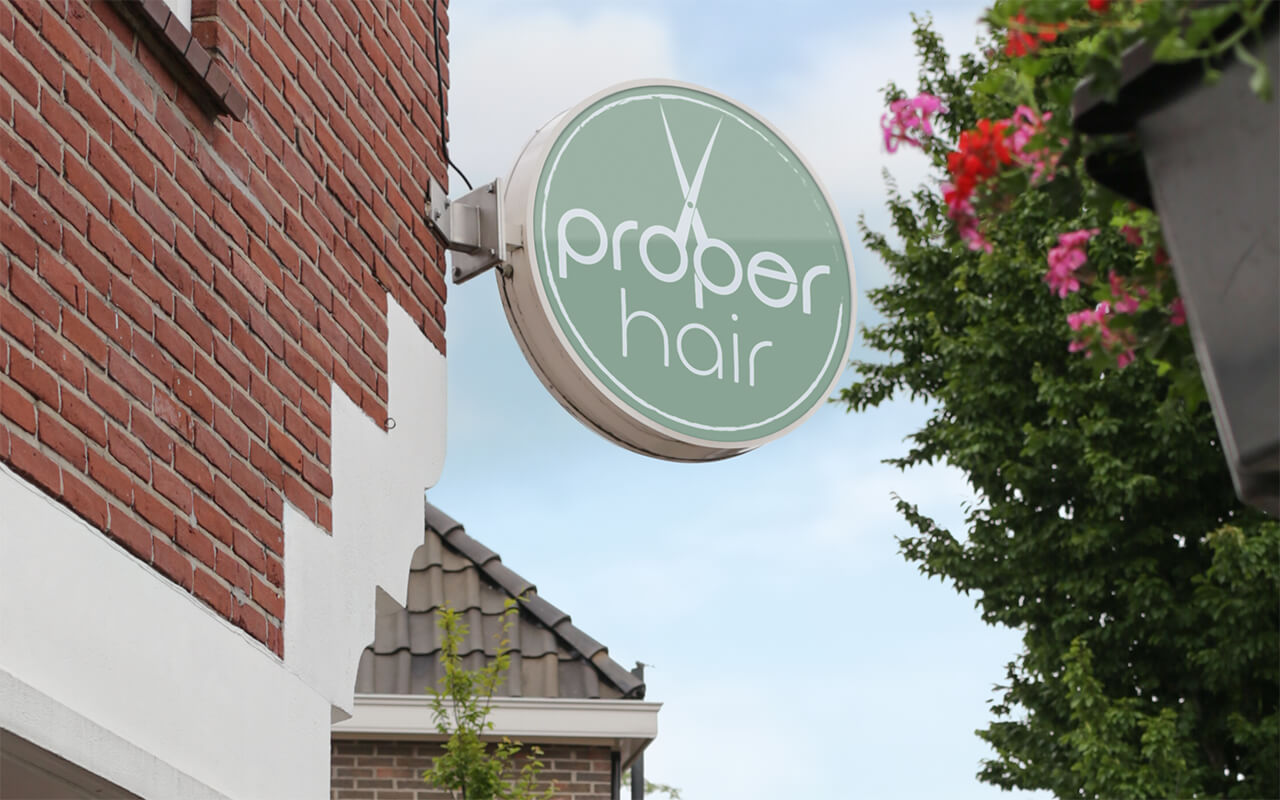 Logo ontwerp en branding voor Proper Hair in Aalten