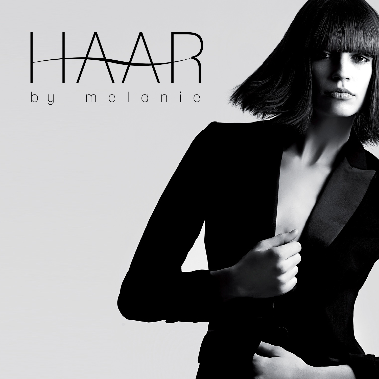 Logo en huisstijl van kapsalon Haarbymelanie